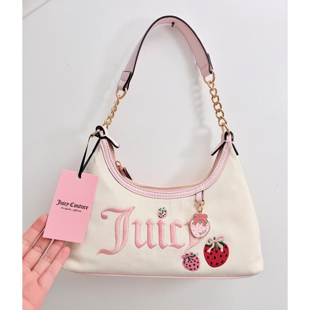 Juicy Couture Berry Sweet Hobo Shoulder Bag Color Natural #17 NWT